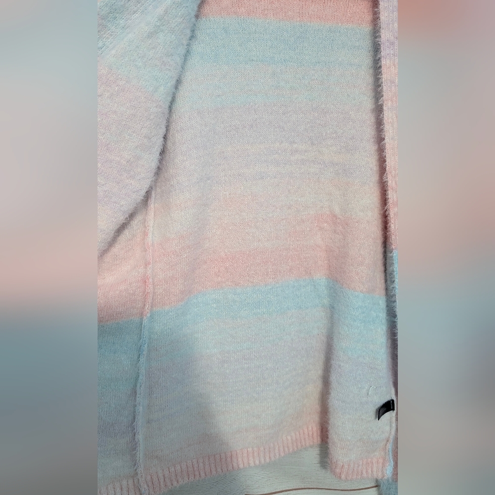 Rare 😲 Papa Vancouver Canada Cotton Candy 🍭 Striped Cardigan Size Medium - Picture 3 of 6